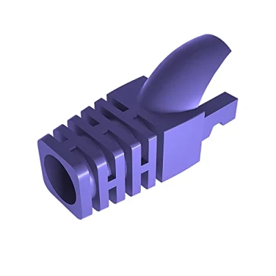 Image of VIVOCH 50 Pcs Cat5 Cat5E Cat6 Strain Relief Boot, RJ45 Plug Connector Cover Modular Network Cap Cable Boots, Purple