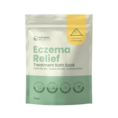 Image of Eczema Relief Treatment Bath Soak Soothing with Every Colloidal Oats &amp; Calamine Gentle on Sensitive Skin 300g