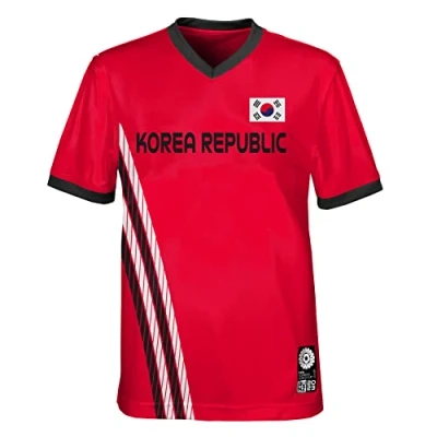 Image of Official 2023 Women&#039;s Football World Cup Adult Team Shirt, South Korea, Red, X Large