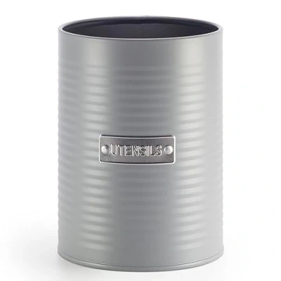 Image of EHC Space Saving Cooking Utensil Holder For kitchen, Grey, 1 Litre, Dia11.5 x H15cm