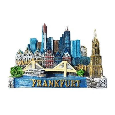 Image of 3D Frankfurt Germany Fridge Magnet Travel Souvenir Gift Refrigerator Magnetic Sticker Resin Craft