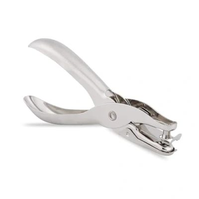 Image of Brillaint Style Single Hole Punch Pliers One Chrome Metal Perforator 10 Sheet Capacity