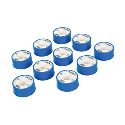 Image of Silverline White PTFE Thread Seal Tape 10pk 19mm x 12m