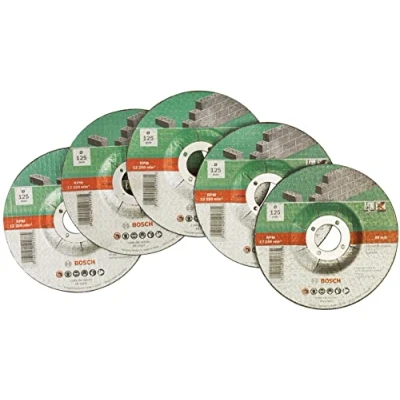 Image of Bosch 2609256335 Cutting Disc Set with Depressed Center for Stone (5 Piece)