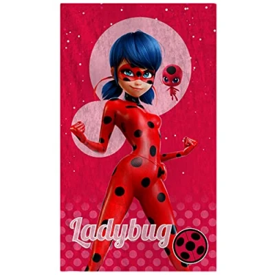 Image of L S Kids Boutique 4647400 Bath Towel, Cotton, Red, 70 x 120 cm