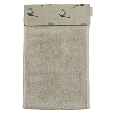 Image of Sophie Allport Pheasant Roller Hand Towel, 100% Cotton, Hard Wearing &amp; Absorbent Kitchen Towel Accessory