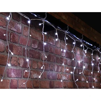 Image of Christmas Concepts® 360 11.8m/39ft White LED Snowing Icicle Lights with Speed Controller Outdoor Lighting Energy Efficient A++
