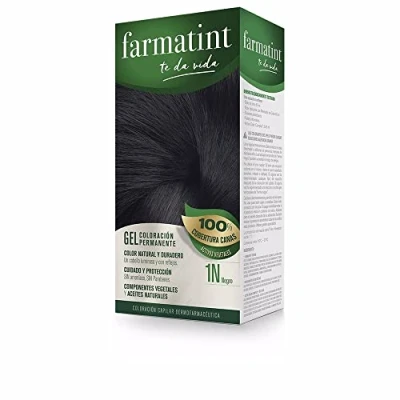 Image of Farmatint Permanent Gel Hair Dye 1N Black