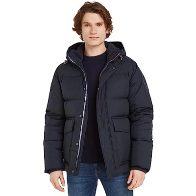 Image of Tommy Hilfiger Men&#039;s Down Filled Jacket Winter, Blue (Desert Sky), XXL
