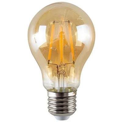 Image of MiniSun Pack of 5 4w LED Filament ES E27 GLS Amber Light Bulb Warm White 2700K