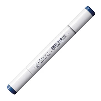 Image of Copic Sketch Coloured Marker Pen (B 37) Antwerp Blue, For Art &amp; Crafts, Colouring, Graphics, Highlighter, Design, Anime, Professional Beginners, Supplies Colouring Books