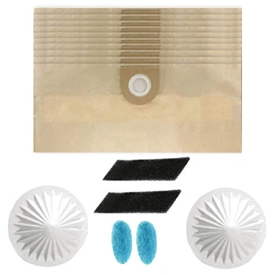 Image of SPARES2GO Strong Dust Bags &amp; Filter Kit Compatible with Vax 6131T 6151F 6151T Vacuum Cleaner (Pack of 10 + Kit)