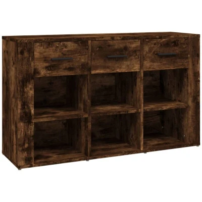 Image of vidaXL Sideboard Smoked Oak 100x30x59.5 cm Engineered Wood