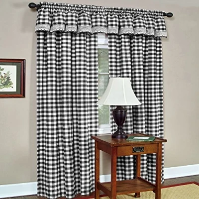 Image of Achim Home Furnishings Buffalo Check Panel 42x84 Black/White
