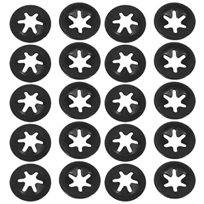 Image of sourcingmap Internal Tooth Washers M3 x 9mm 65Mn Black Oxide Finish Push On Washer ing Clips Fastener 20pcs
