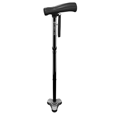 Image of Drive Devilbiss HurryCane Folding All Terrain Cane/ Walking Stick, Black