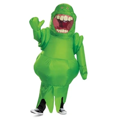 Image of Disguise 164279 20L Ghostbusters Costume Fancy Dress, Unisex Children, Slimer Inflatable Child, One Size Child