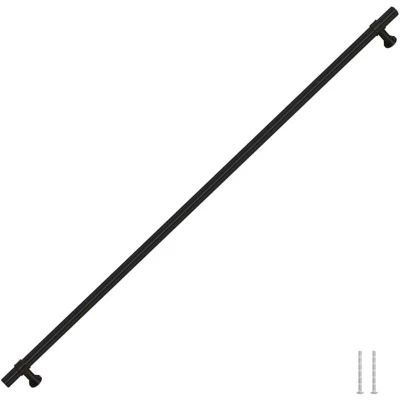 Image of vidaXL Cabinet Handles 5 pcs Black 480 mm Stainless Steel
