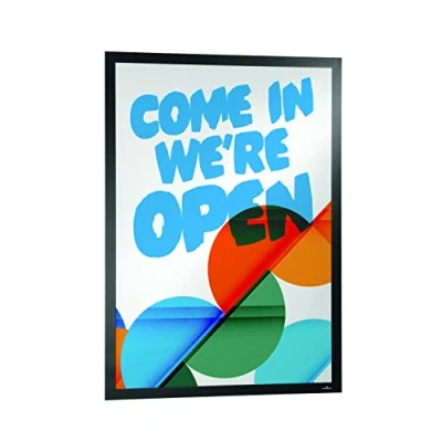 Image of Durable DURAFRAME Poster 50 x 70mm Self Adhesive Frame UV Resistant Black Perfect for Displaying Large Format Information In Offices, Schools, Retail, etc. Pack of 1