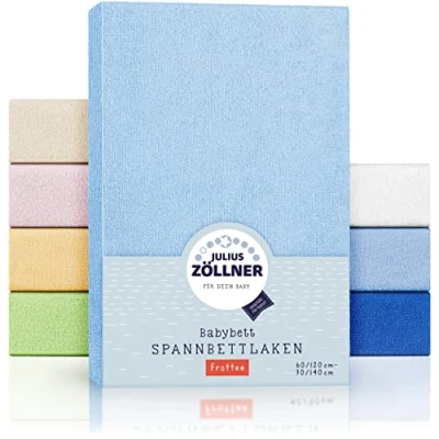 Image of Julius Zöllner Terry Cloth Fitted Sheet for Children’s Bed, Size:60 x 120 cm/ 70 140 cm,