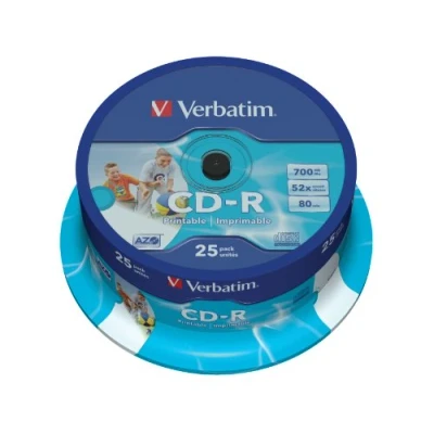 Image of Verbatim vb crd19s2 Pa CD RW Virgin (CD R, 700 MB, 25 pc (S), 120 mm, 2.1 cm, 52 x)