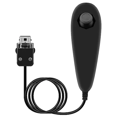 Image of OSTENT Motion Based Wired Nunchuck Controller for Nintendo Wii Console Video Game Color Black