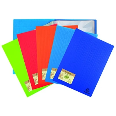 Image of Exacompta Ref 882570E Forever Collection Recycled Rigid PP Display Book 240 x 320mm in Size, Suitable for A4 Documents, 20 Pockets, 40 Viewing Pages Random Colour