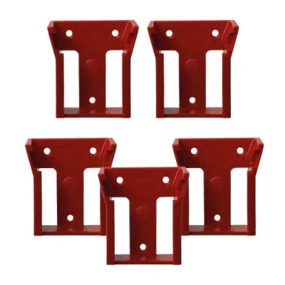 Image of StealthMounts Battery Mounts for Milwaukee M18 Cordless Holders 18v Power Tools 5 Pack Red Organizers