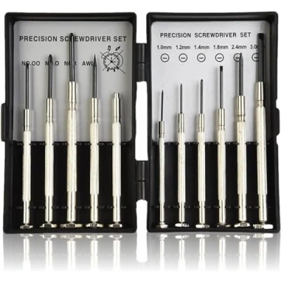 Image of Mini Screwdriver Set Precision Micro Screwdrivers 11 Pcs Eye Glasses Repair Kit with Pocket Size Carrying Case Small Screw Driver Jewelers Tools for Repairing Watches Toys Computer Laptop Remote PC