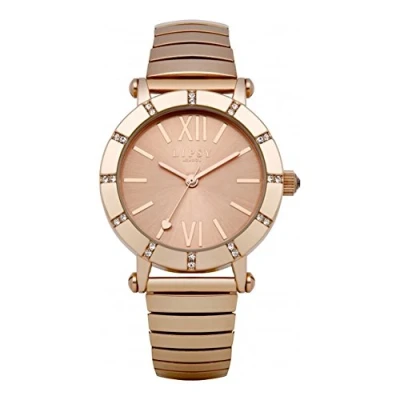 Image of Lipsy London Womens Watch with Diamante, Rose Gold Dial and Expander Bracelet, 35mm Diameter Case in Branded Box LP100 2 Year Warranty