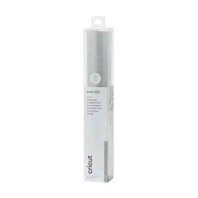 Image of Cricut Glitter Iron On Silver (12&quot; x 19&quot;) Heat Transfer Vinyl Roll (HTV) For use with all Cutting Machines