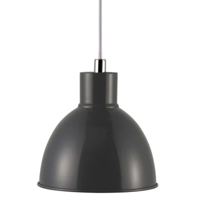 Image of Nordlux Pop hanging light with metal lampshade anthracite
