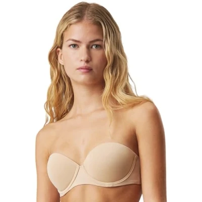 Image of Calvin Klein Women&#039;s PUSH UP STRAPLESS Pad, Beige (BARE 20N), NA (Manufacturer Size:0B32)