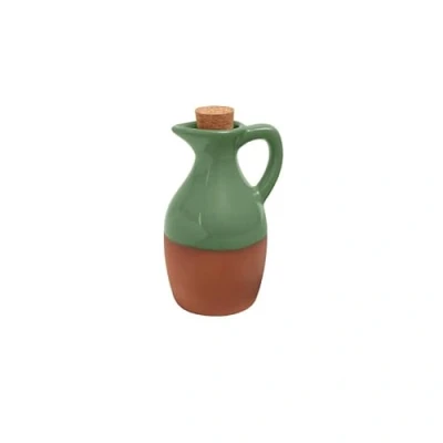 Image of Dexam Sintra Glazed Terracotta Oil Drizzler Green