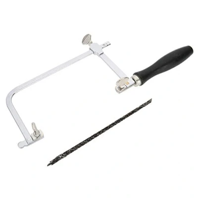Image of Hacksaw Adjustable Hacksaw, U Shaped Spiral Saw for Jewellery Crafts Handsaws, Hand Sawbow+Saw Blades