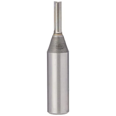 Image of Trend CraftPro Straight Two Flute Router Cutter Bit, 1/2 Inch Shank, 5mm Cut Diameter &amp; 16mm Length, Tungsten Carbide Tipped, C004X1/2TC