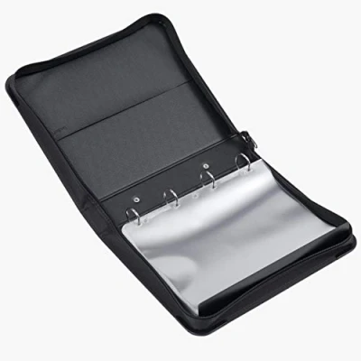 Image of Techstyle A4 Presentation Portfolio Extra Capacity Displays Max 40 Sleeves, Included 10 Sleeves