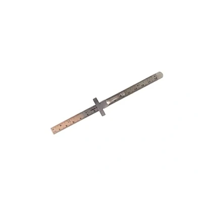 Image of Proops Ruler, Stainless Steel 150mm (6&quot;) with Depth Gauge/Pocket Clip (X1060) Free UK Postage
