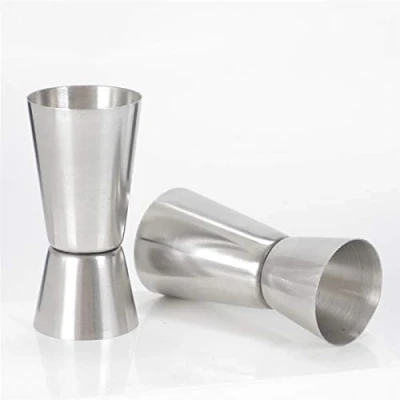 Image of [NOVA] Cocktail Jigger Dual Spirit Measure Cup, Polished Effect, Stainless Steel (Double), 25 ml / 50