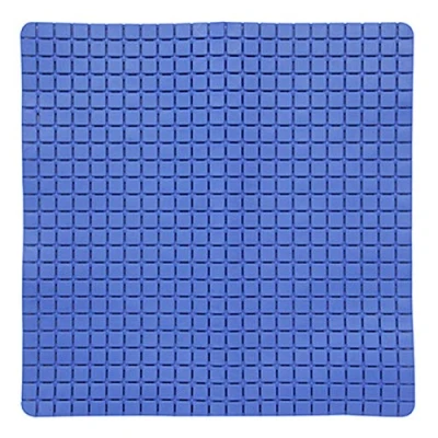 Image of MSV Premium Shower Mat Bath Antibacterial Non Slip with Suction Cups Blue Smells of Roses Approx. 54 x cm Washable at 60 C