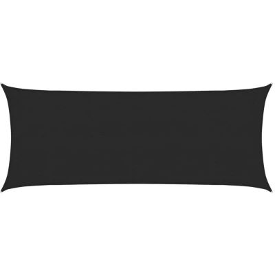 Image of vidaXL Sunshade Sail 160 g/m² Black 2x5 m HDPE