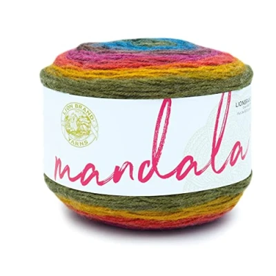 Image of Lion Brand Yarn Mandala Yarn, Multicolor for Crocheting and Knitting, Craft 1 Pack, Chimera