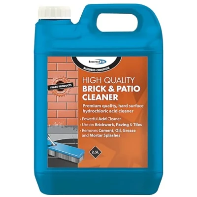 Image of BOND IT Brick &amp; Patio Cleaning 5L High Strength Powerful Acidic and Cleaner, Tiles, Cement, Concrete, Garage, Warehouse Floors Oil Grease