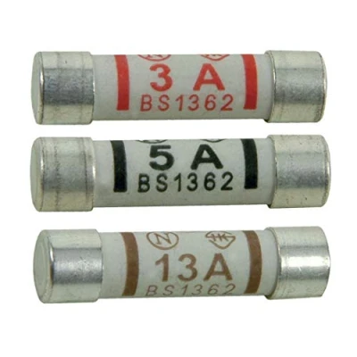 Image of UKCable Ties 20Mixed 3A 5A 10A 13A Amp Domestic 240V Household Mains Plug Fuse Electrical Cartridge Fuses