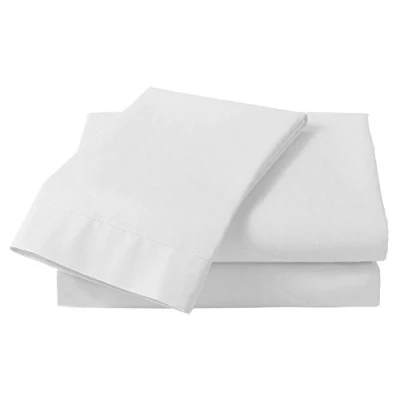 Image of Just Contempo Plain Percale Fitted Sheet, King, White