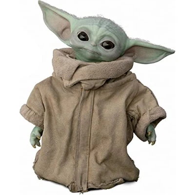 Image of RoomMates RMK4456GM The Mandalorian: Baby Yoda Grogu Child Giant Peel and Stick Wall Decals, Green, Tan, Decal, 60.2 cm. 77.2 cm