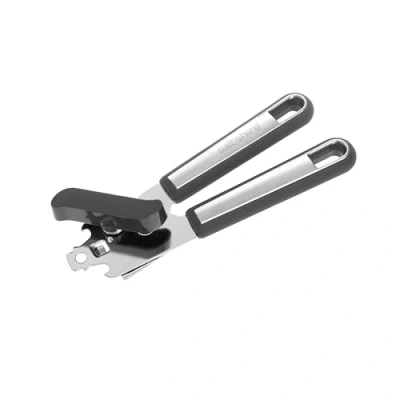 Image of Wiltshire Aspire Can Opener, Stainless Steel, Manual Tin Bottle Anti Slip Soft Touch Handle, Grey &amp; Silver, 20x6x5cm
