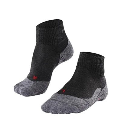 Image of FALKE Women&#039;s TK5 Wander Short W SSO Wool Thin Anti Blister 1 Pair Hiking Socks, Grey (Asphalt Melange 3180), 7 8