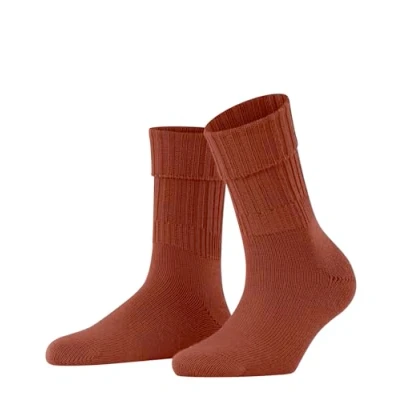 Image of FALKE Women&#039;s Striggings Rib W SO Wool Plain 1 Pair Socks, Orange (Terra 8820), 2.5 5