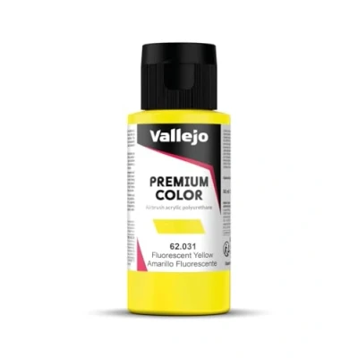 Image of Vallejo Premium Color 60 ml Paint Fluorescent Yellow